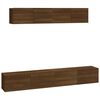 vidaXL 4-tlg. TV-Schrank-Set Braun Eichen-Optik Holzwerkstoff