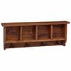 vidaXL Kleiderb&uuml;gel Braun 70 x 11 x 27 cm Massives Mahagoni Holz