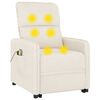 vidaXL Massagesessel mit Aufstehhilfe Beige Mikrofasergewebe