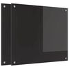 vidaXL K&uuml;chenr&uuml;ckwand 2 Stk. Schwarz 70 x 60 cm Geh&auml;rtetes Glas