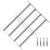 vidaXL Fenstergitter 500-650 mm Galvanisiertes Stahl Silber