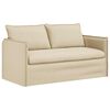 vidaXL Sofa 140cm 2 pcs Creme Metall