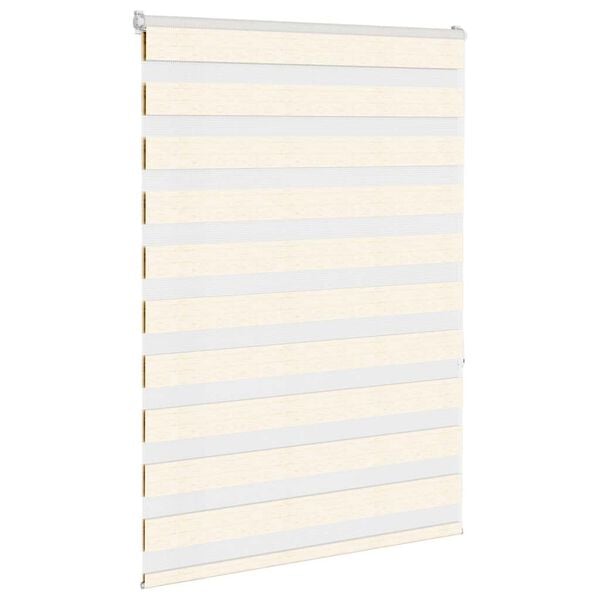 vidaXL Doppelrollo Marmorbeige 100x150 cm Stoffbreite 95,9 cm Polyester