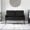 vidaXL Sofas mit Kissen 110cm Schwarz Sperrholz