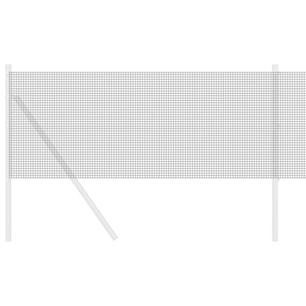 vidaXL Geschwei&szlig;ter Drahtzaun Grau 0.4 x 50 m