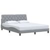 vidaXL Bettgestell ohne Matratze Hellgrau 160x200 cm Stoff