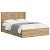 vidaXL Bettgestell mit Stauraum und Kopfteil Artisan Oak 120 x 200 cm