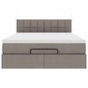 vidaXL Ottoman-Bett mit Matratze Taupe 140x190 cm Stoff