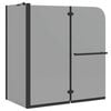 vidaXL Bi-Falt Duschumhausung Dunkel transparent 120 x 67 x 129 cm