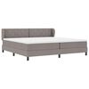 vidaXL Boxspringbett mit Matratze Taupe 200 x 200 cm Stoff