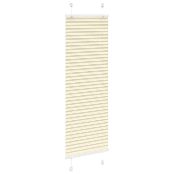 vidaXL Plissee Creme 40x150 cm Stoffbreite 39,4 cm Polyester