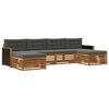 vidaXL Outdoor-Sofagarnitur 6 stk. Natur und Anthrazit