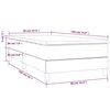 vidaXL Boxspringbett mit Matratze Blau 90x190 cm Stoff