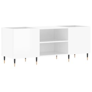 vidaXL Plattenschrank Hochglanz-Wei&szlig; 121x38x48 cm Holzwerkstoff