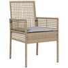 vidaXL Garten Essgruppe 7 pcs Beige Poly-Rattan