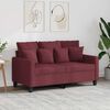 vidaXL 2-Sitzer-Sofa Weinrot 120 cm Stoff