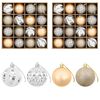 vidaXL Weihnachtskugelset 32 stk. Gold Durchmesser 6 cm Kunststoff