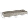 vidaXL Loggia Wandregale 2 Stk. Betongrau 40x15x4 cm MDF