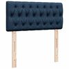 vidaXL Ottoman-Bett mit Matratze & LEDs Blau 90x190 cm Stoff