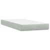 vidaXL Boxspringbett mit Matratze Hellgrau 90x220 cm Samt