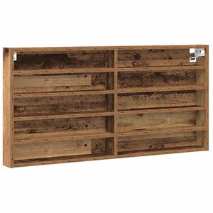 vidaXL Vitrine Wandhalterung Altholz 100 x 8,5 x 50 cm Holzwerkstoff