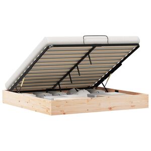 vidaXL Ottoman Bettgestell mit Stauraum Natur 180 x 200 cm