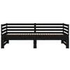 vidaXL Tagesbett Ausziehbar Schwarz 2x(80x200) cm Massivholz Kiefer