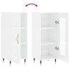 vidaXL Sideboard Hochglanz-Weiß 34,5x34x90 cm Holzwerkstoff