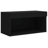 vidaXL TV-Schrank mit LED-Leuchten Schwarz 60x30x30 cm