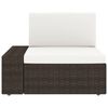 vidaXL 14-tlg. Garten-Lounge-Set mit Kissen Braun Poly Rattan
