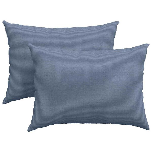 vidaXL Sofakissen 2 Stück Blau 70 x 50 cm Cordstoff