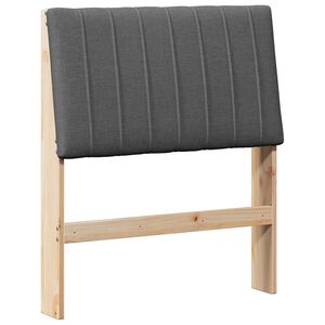 vidaXL Gepolstertes Kopfteil Dunkelgrau 75 cm Massives Kiefernholz