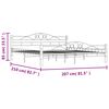 vidaXL Bettgestell Schwarz Metall 200×200 cm