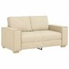 vidaXL Sofa 3 pcs Creme 220 x 80 x 84 cm Leinenmischgewebe