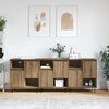 vidaXL Sideboard 3 pcs Artisan-Eiche 60 x 35 x 70 cm