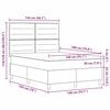 vidaXL Boxspringbett mit Matratze Dunkelgrau 140 x 190 cm Stoff