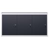 vidaXL Wand-Werkzeugschrank Industriedesign Metall Grau und Schwarz