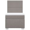 vidaXL Boxspringbett mit Matratze Taupe 90x190 cm Stoff