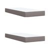 vidaXL Boxspringbett mit Matratze Taupe 200x200 cm Stoff