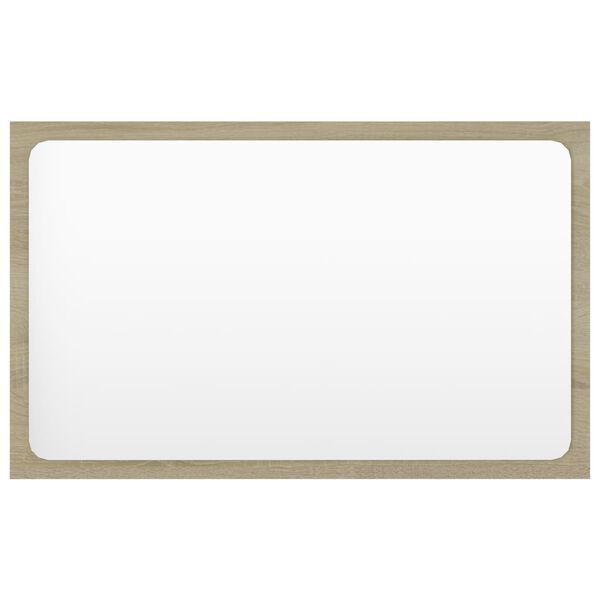 vidaXL Badspiegel Sonoma-Eiche 60x1,5x37 cm Holzwerkstoff