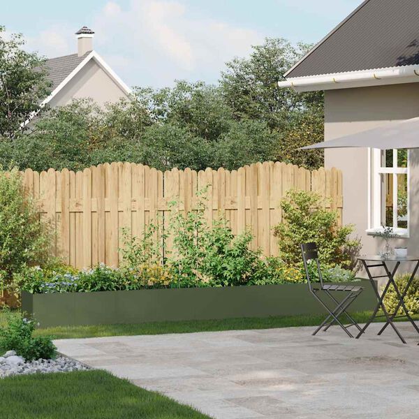 vidaXL Pflanzk&uuml;bel Olivgr&uuml;n 360x40x40 cm Kaltgewalzter Stahl