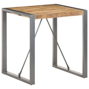 vidaXL Esstisch 70x70x75 cm Raues Mango-Massivholz