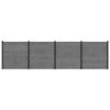 vidaXL zaunset 699 x 186 cm WPC und Aluminium Grau