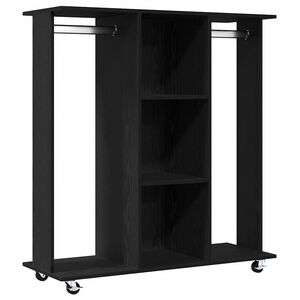 vidaXL Kleiderschrank mit Regal Schwarz Eichen-Optik 102 x 38 x 110 cm