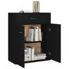 vidaXL Sideboard Schwarz 60x30x75 cm Holzwerkstoff