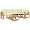 vidaXL Outdoor-Sofagarnitur 6 Stk. Wei&szlig; und Creme