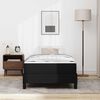 vidaXL Bettrahmen mit Matratze Schwarz 90 x 200 cm Stoff