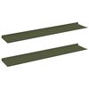 vidaXL Schwebendes Regal 2 stk. Olive Gr&uuml;n 100 x 18 x 2,5 cm Stahl