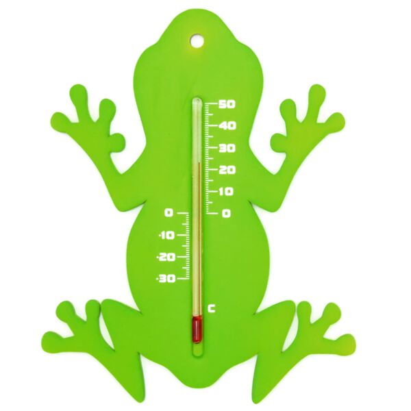 Nature Garten Wandthermometer Froschform Gr&uuml;n