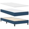 vidaXL Boxspringbett mit Matratze Blau 200 x 140 cm Polyester